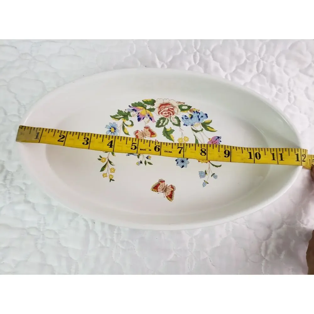 Aynsley Hystyle Cottage Garden Oval Bowl Baker Oven to Table Casserole 12